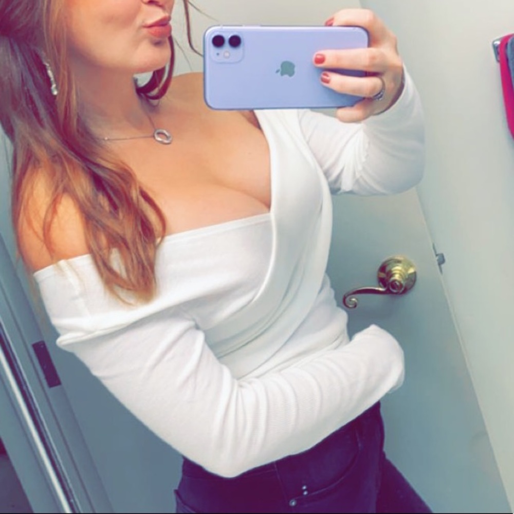 White off the shoulder SHEIN top